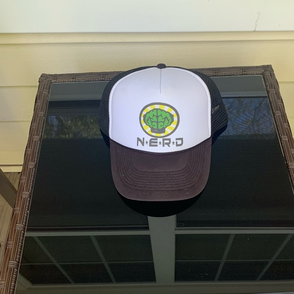 N*E*R*D Black Trucker Hat reprint